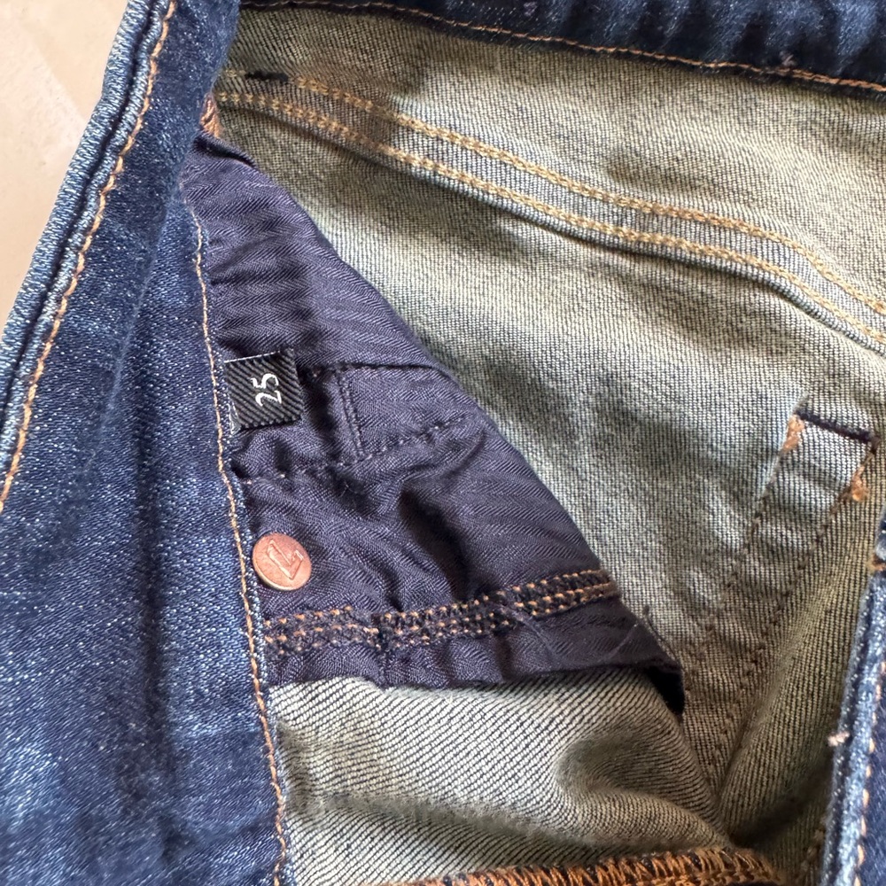 7 For All Mankind “Blair” Blue Boot Cut Jeans -25 - Picture 8 of 12
